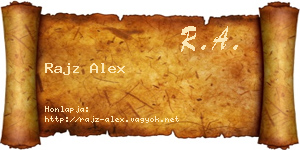 Rajz Alex névjegykártya